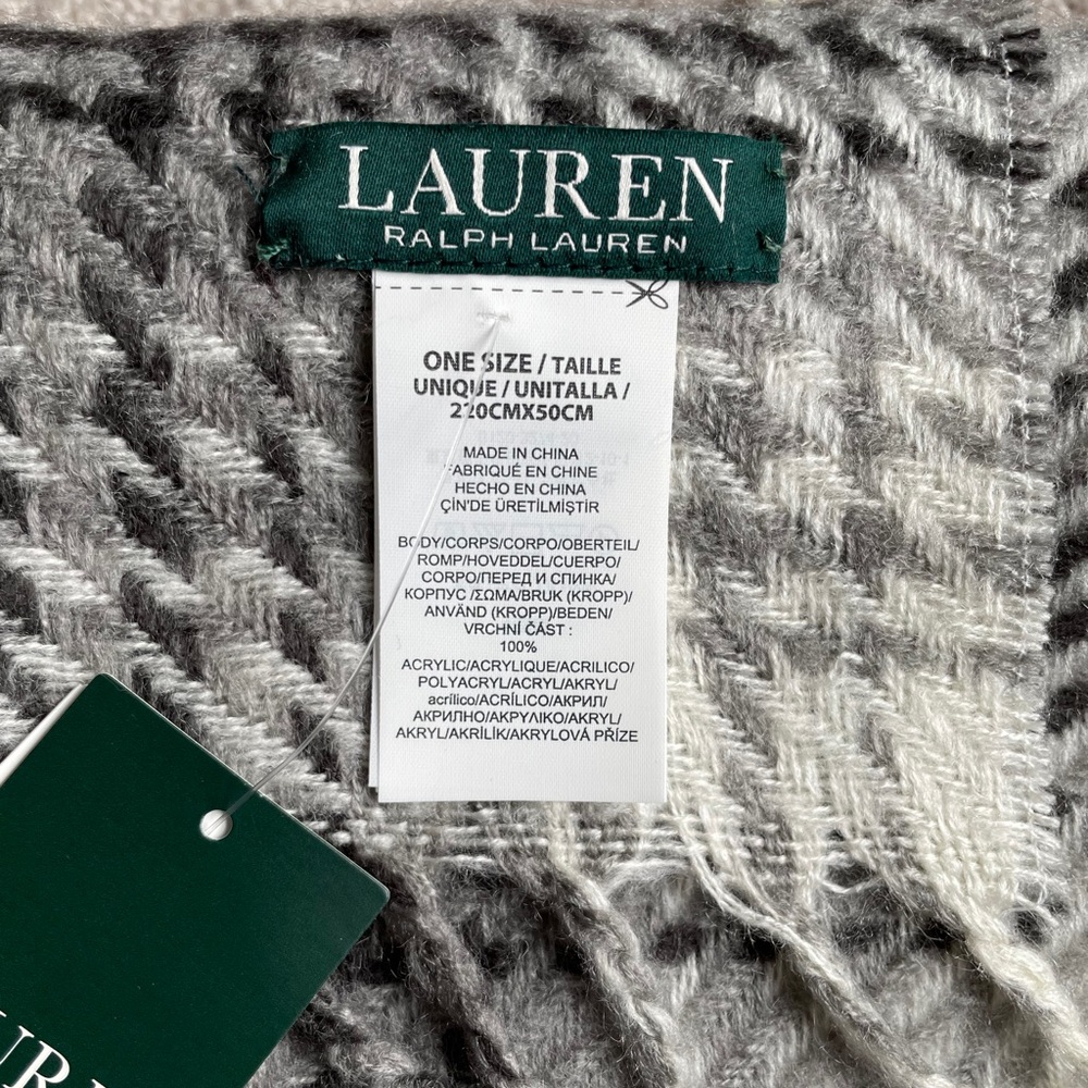 Ralph Lauren Plaid Brushed Mohair Wrap - Picture 6 of 7